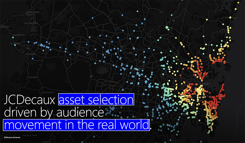 JCDecaux's Universe tool can match the location of a target audience with outdoor assets